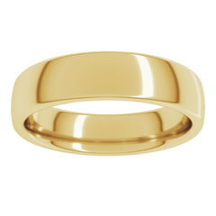 14K Yellow Gold 5 mm Comfort-Fit European-Style Band Size 14.5