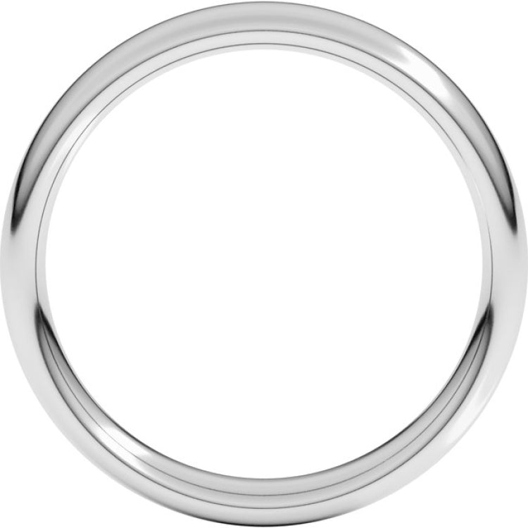 14K White Gold 4 mm Comfort-Fit European-Style Band Size 4