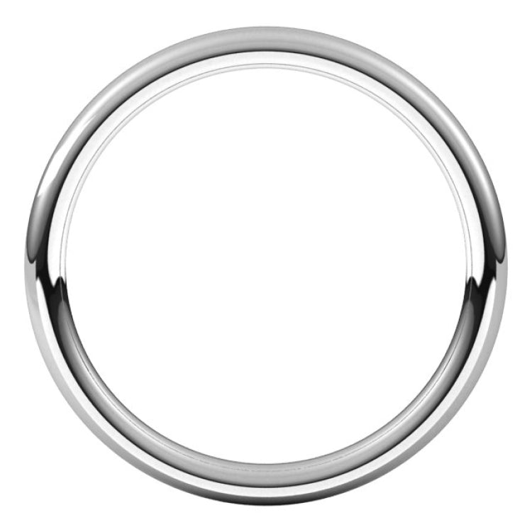 14K White Gold 2 mm Comfort-Fit European-Style Band Size 5
