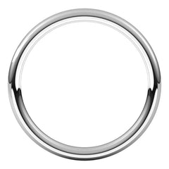 14K White Gold 2 mm Comfort-Fit European-Style Band Size 5