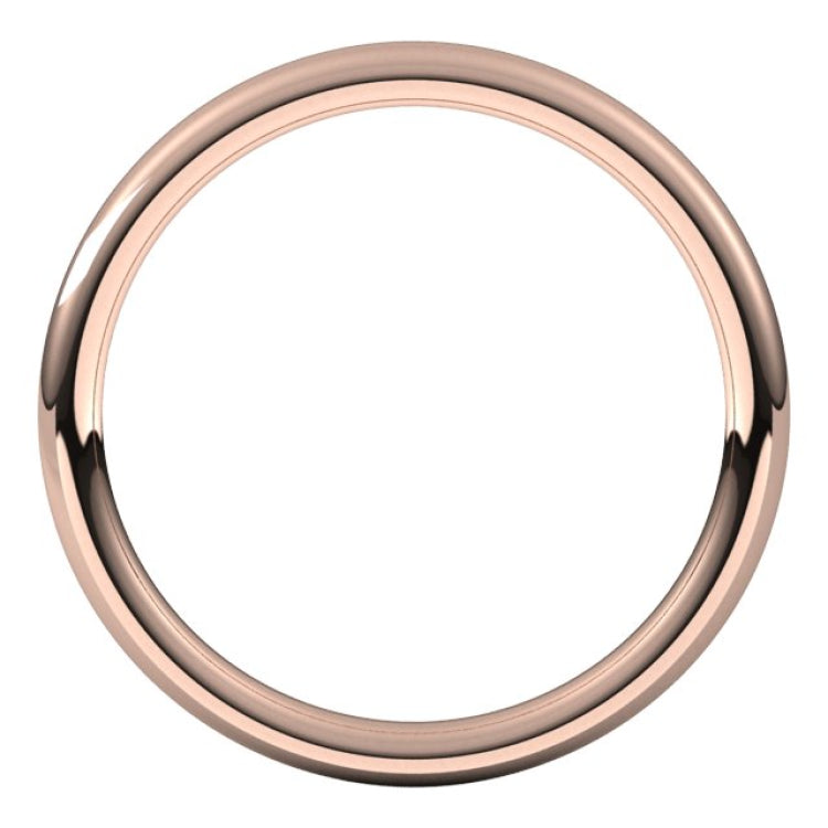 14K Rose Gold 2 mm Comfort-Fit European-Style Band Size 5
