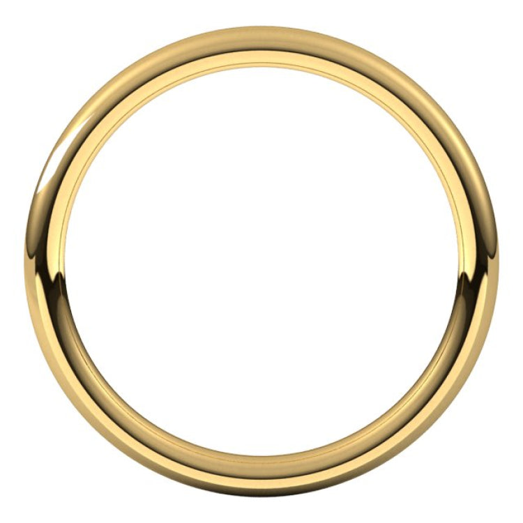 14K Yellow Gold 2 mm Comfort-Fit European-Style Band Size 7.5