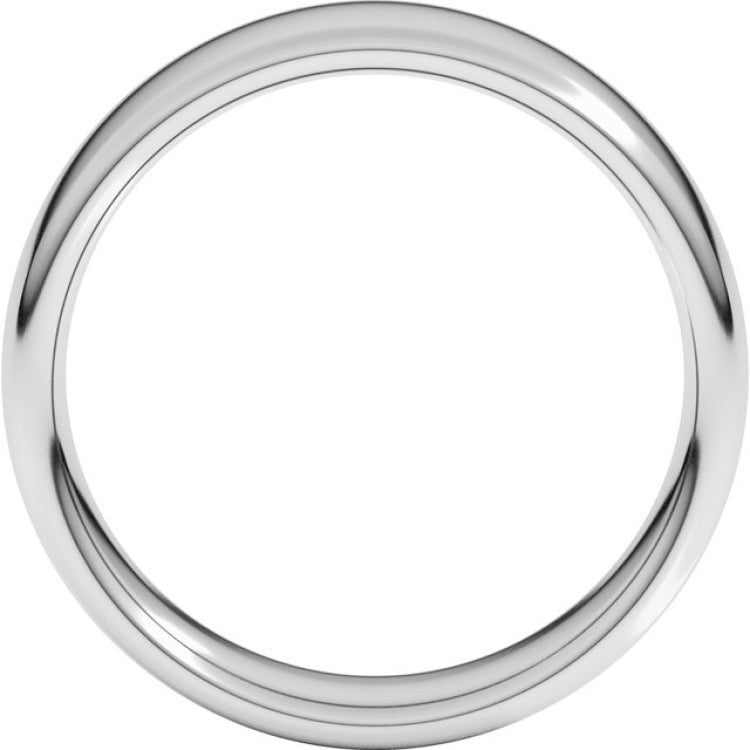 14K White Gold 6 mm Comfort-Fit European-Style Band Size 8.5