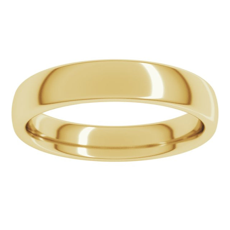 14K Yellow Gold 4 mm Comfort-Fit European-Style Band Size 8