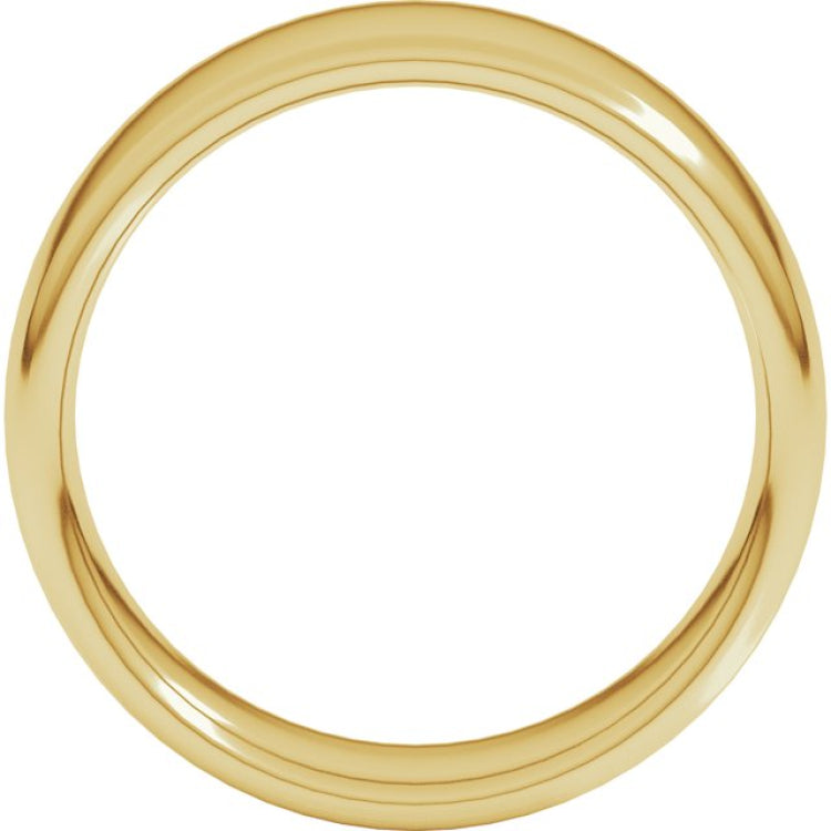 14K Yellow Gold 7 mm Comfort-Fit European-Style Band Size 8