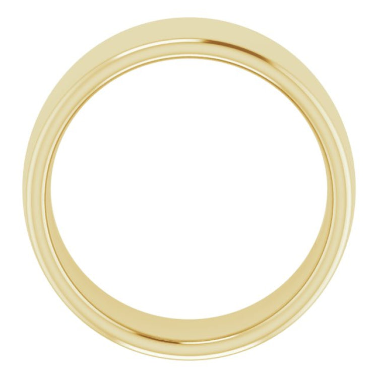 14K Yellow Gold 10 mm Comfort-Fit European-Style Band Size 8