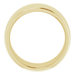 14K Yellow Gold 10 mm Comfort-Fit European-Style Band Size 8