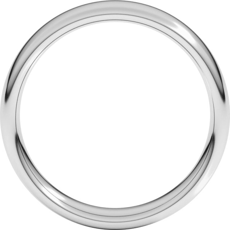 Platinum 5 mm Comfort-Fit European-Style Band Size 8