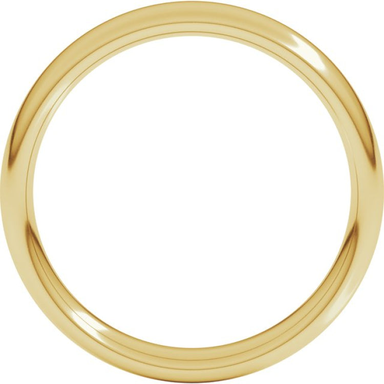 14K Yellow Gold 4 mm Comfort-Fit European-Style Band Size 9
