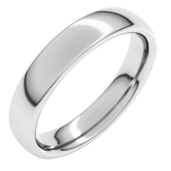 14K White Gold 4 mm Comfort-Fit European-Style Band Size 9