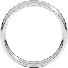 14K White Gold 4 mm Comfort-Fit European-Style Band Size 9