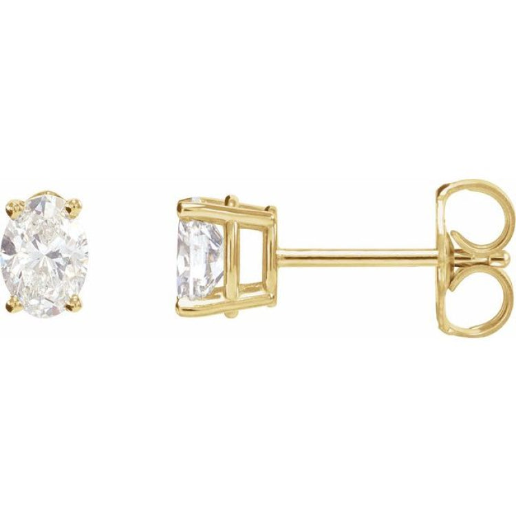 14K Yellow Gold 1/2 CTW Natural Diamond Earrings