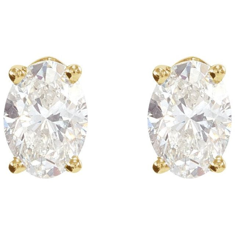 14K Yellow Gold 1/2 CTW Natural Diamond Earrings