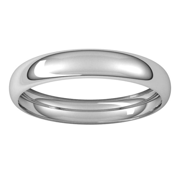 Sterling Silver 3.5 mm Half Round Band Size 8