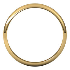 10K Yellow Gold 3.5 mm Half Round Band Size 9.5