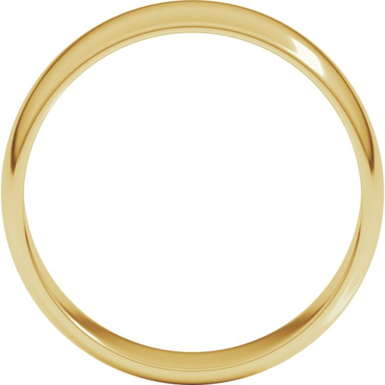 10K Yellow Gold 6 mm Lightweight Half Round Band Size 7
