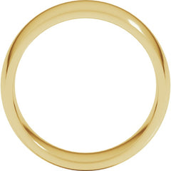 14K Yellow Gold 8 mm Lightweight Comfort-Fit Half Round Band Size 11.5