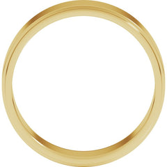 10K Yellow Gold 6 mm Stepped-Edge Flat Band Size 9