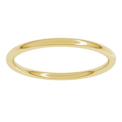 14K Yellow Gold 1.5 mm Comfort-Fit Full Round Band Size 4