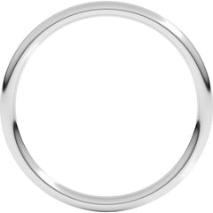 14K White Gold 1.5 mm Comfort-Fit Full Round Band Size 6.5