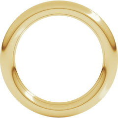 14K Yellow Gold 3 mm Comfort-Fit Full Round Band Size 6