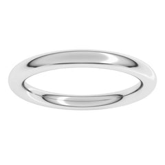Sterling Silver 2.5 mm Comfort-Fit Full Round Band Size 7.5
