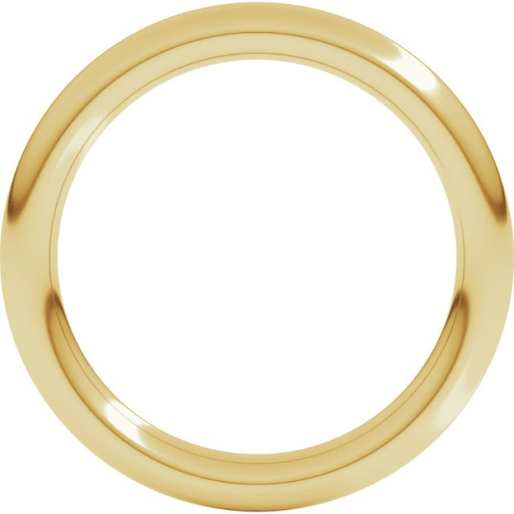 14K Yellow Gold 2.5 mm Comfort-Fit Full Round Band Size 7