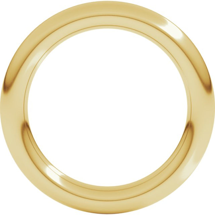 10K Yellow Gold 3 mm Comfort-Fit Full Round Band Size 7