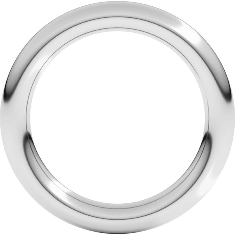 14K White Gold 3 mm Comfort-Fit Full Round Band Size 7