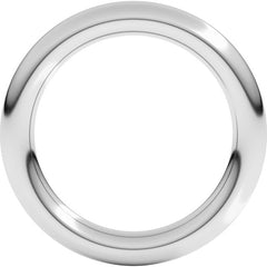 14K White Gold 3 mm Comfort-Fit Full Round Band Size 7