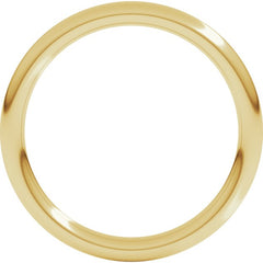 14K Yellow Gold 2 mm Comfort-Fit Full Round Band Size 9