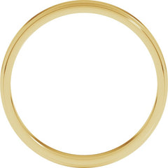 10K Yellow Gold 3 mm Stepped-Edge Flat Band Size 7