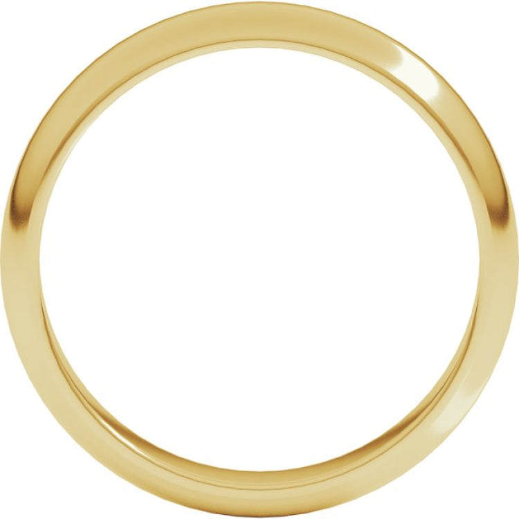 10K Yellow Gold 4 mm Half Round Band Size 13.5