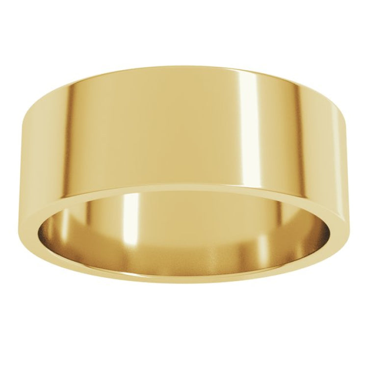 14K Yellow Gold 7 mm Flat Band Size 11