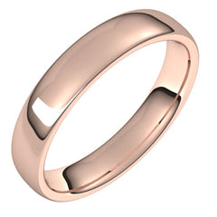 14K Rose Gold 4.5 mm Comfort-Fit European-Style Band Size 10