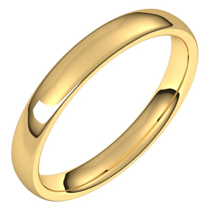 18K Yellow Gold 3.5 mm Comfort-Fit European-Style Band Size 12