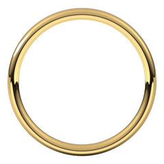 14K Yellow Gold 2.5 mm Comfort-Fit European-Style Band Size 6.5