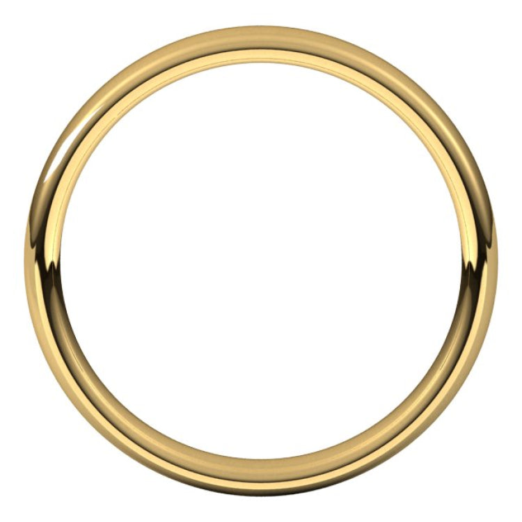 14K Yellow Gold 3.5 mm Comfort-Fit European-Style Band Size 6.5