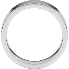 14K White Gold 7 mm Comfort-Fit Flat Band Size 9.5