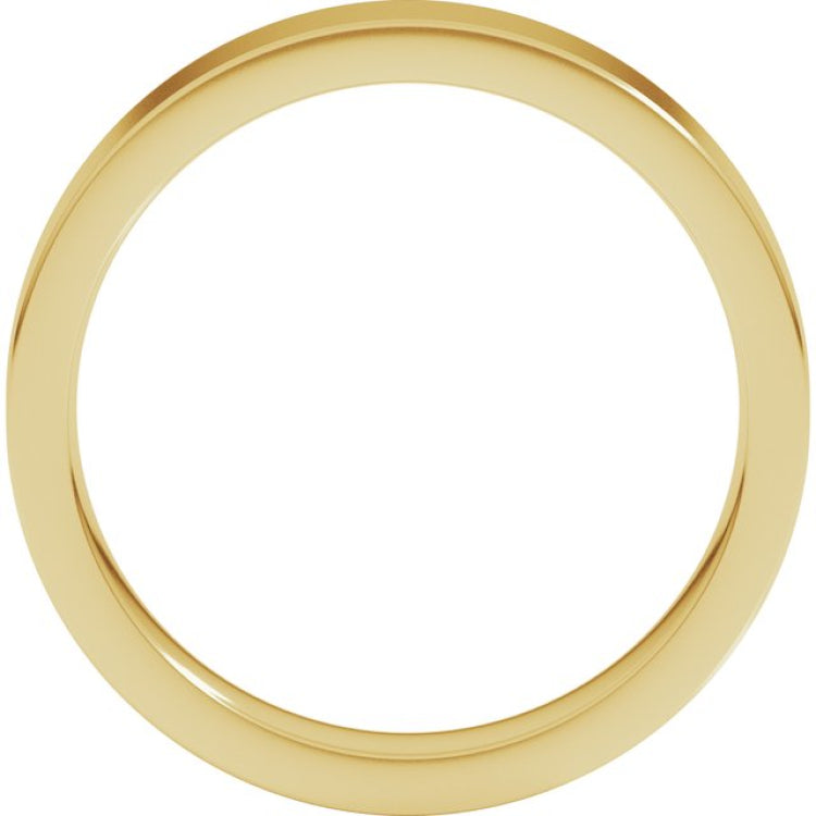 18K Yellow Gold 4 mm Comfort-Fit Flat Band Size 6