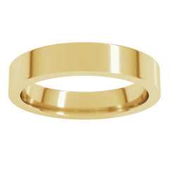 18K Yellow Gold 4 mm Comfort-Fit Flat Band Size 6