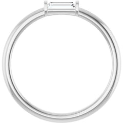 14K White Gold 1/10 CTW Lab-Grown Diamond Stackable Ring