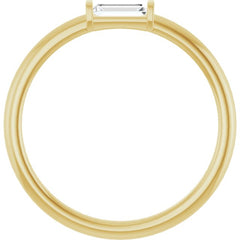 14K Yellow Gold 1/10 CTW Lab-Grown Diamond Stackable Ring