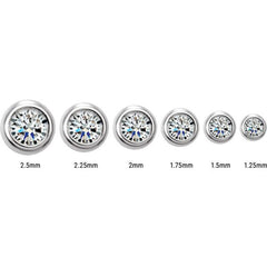 14K White Gold 1/10 CTW Lab-Grown Diamond Micro Bezel-Set Earrings