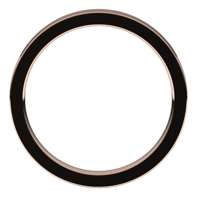 14K Rose Gold 2.5 mm Comfort-Fit Flat Band Size 7