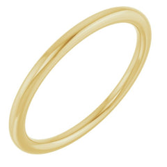 14K Yellow Gold 1.5 mm Comfort-Fit European-Style Band Size 6.5