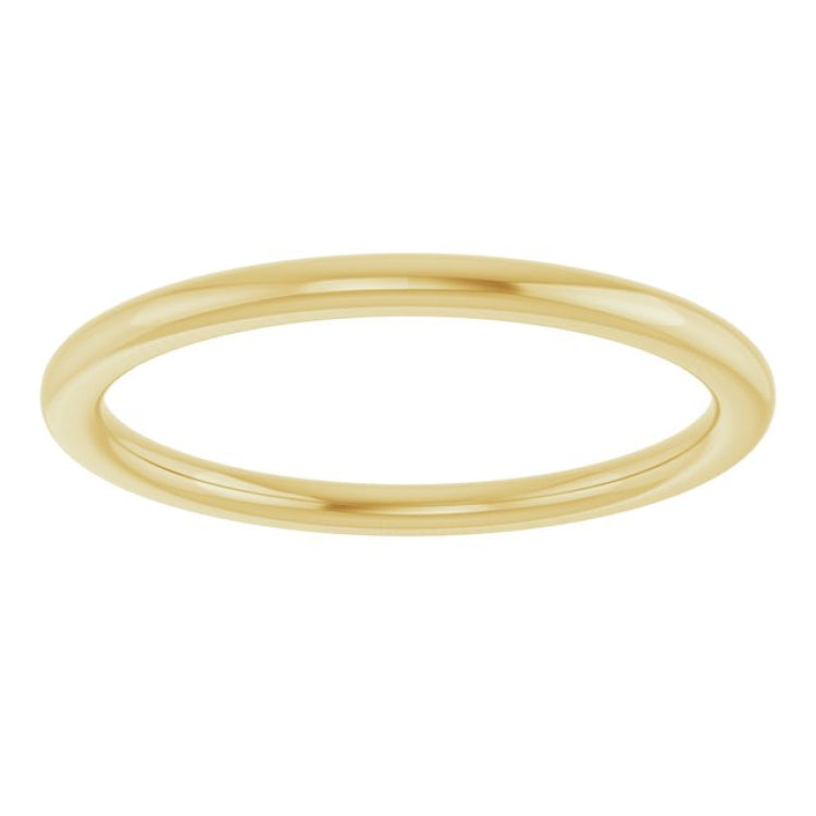 14K Yellow Gold 1.5 mm Comfort-Fit European-Style Band Size 6.5