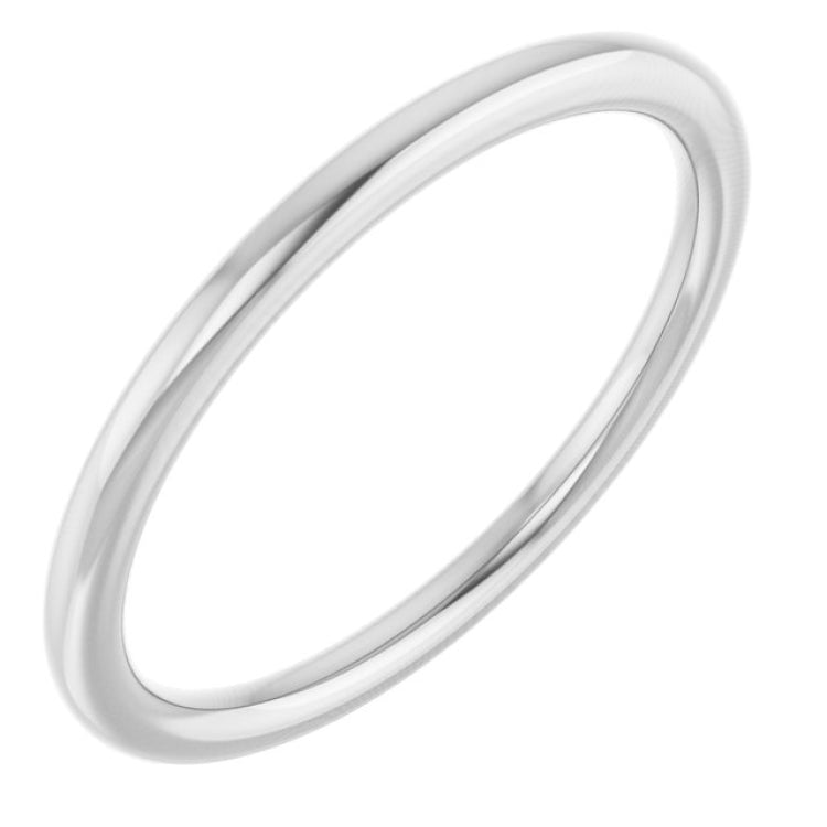 14K White Gold 1.5 mm Comfort-Fit European-Style Band Size 6.5
