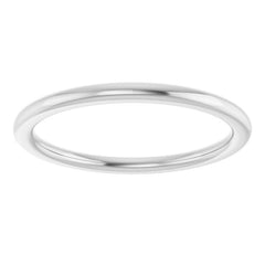 14K White Gold 1.5 mm Comfort-Fit European-Style Band Size 6.5