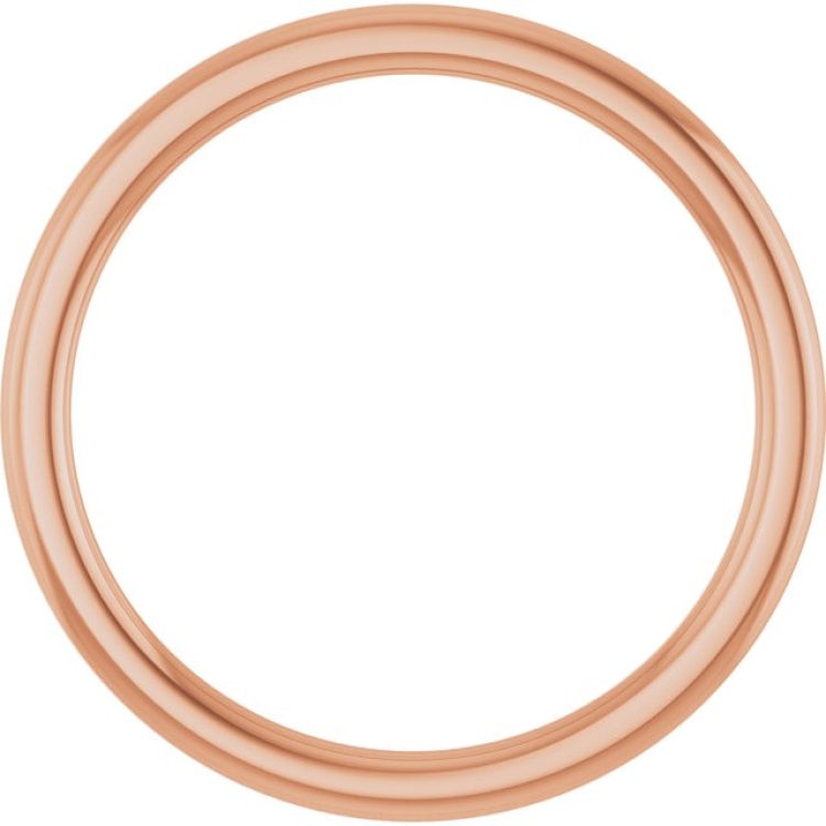 14K Rose Gold 1.5 mm Comfort-Fit European-Style Band Size 7